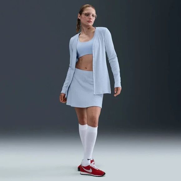 Nike Sportswear Chill Knit Slim Ribbed Cardigan (Women's M) HJ1242-423 - Picture 2 of 7